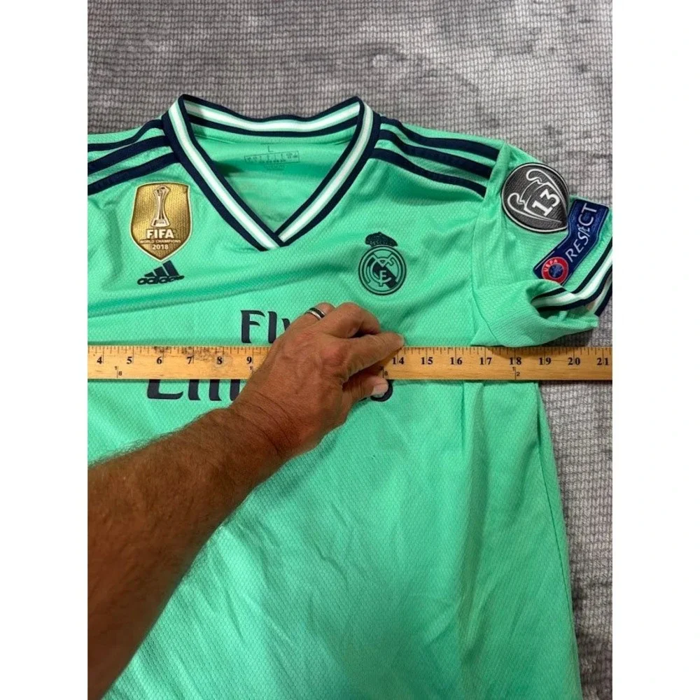 Adidas Real Madrid 2019-20 Third Rachy 1# Jersey Mint Green FIFA Patch Womens L‎